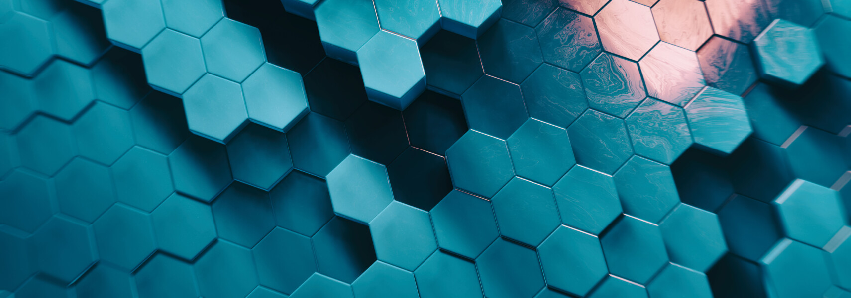 Abstract Technical 3D Hexagonal Background Pattern